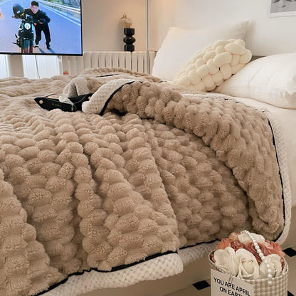 Thick Reversible Coral Fleece Blanket