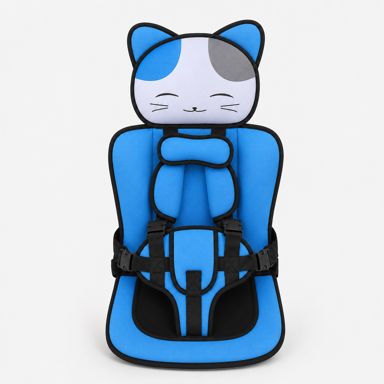Adjustable Straps Kids Seat Cushion Featuring a Cute Cat Design