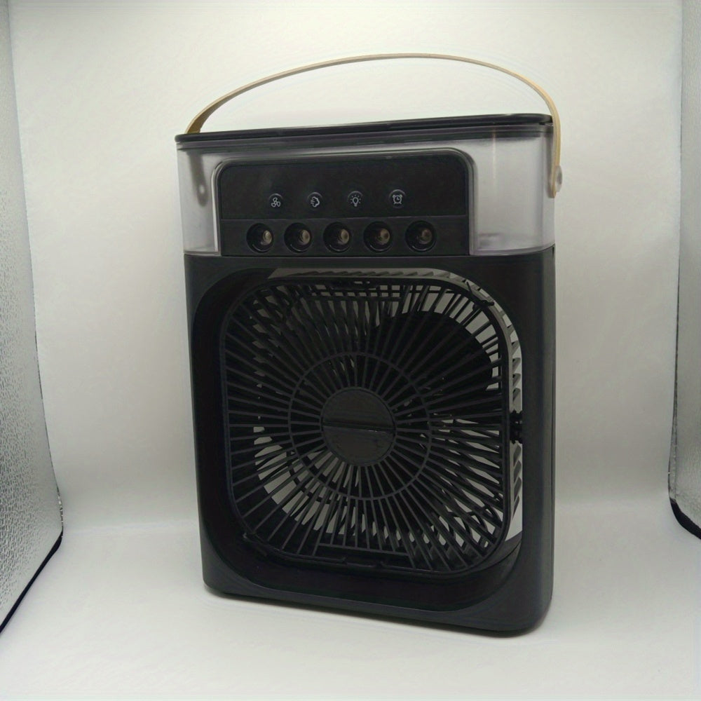 Portable USB Rechargeable 600ml Spray Fan - 2V Humidifier with 3 Speeds