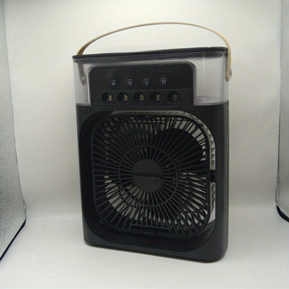 Portable USB Rechargeable 600ml Spray Fan - 2V Humidifier with 3 Speeds