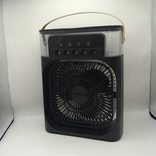 Portable USB Rechargeable 600ml Spray Fan - 2V Humidifier with 3 Speeds
