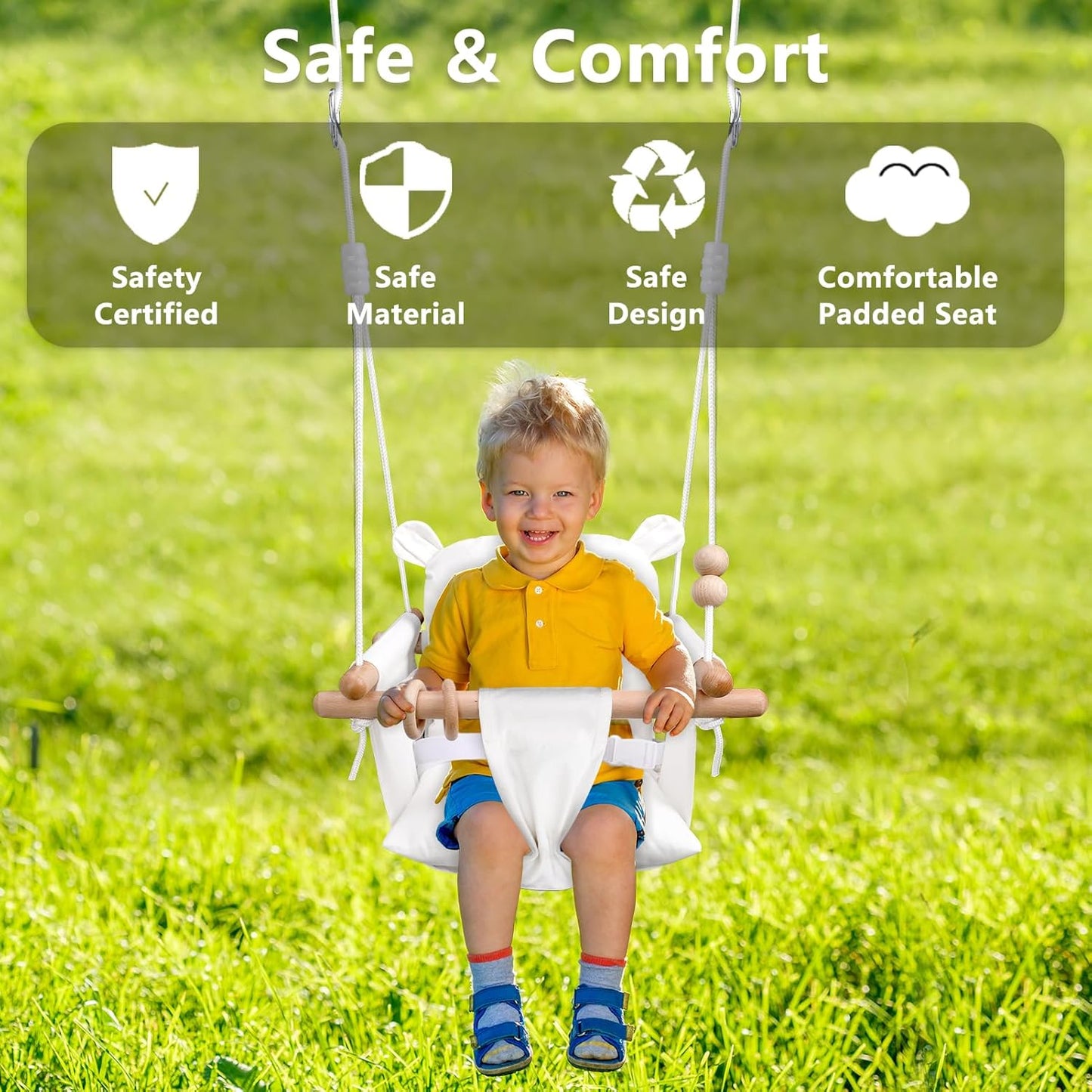 Durable Swing Set for Safe Indoor and Outdoor Fun for Kids