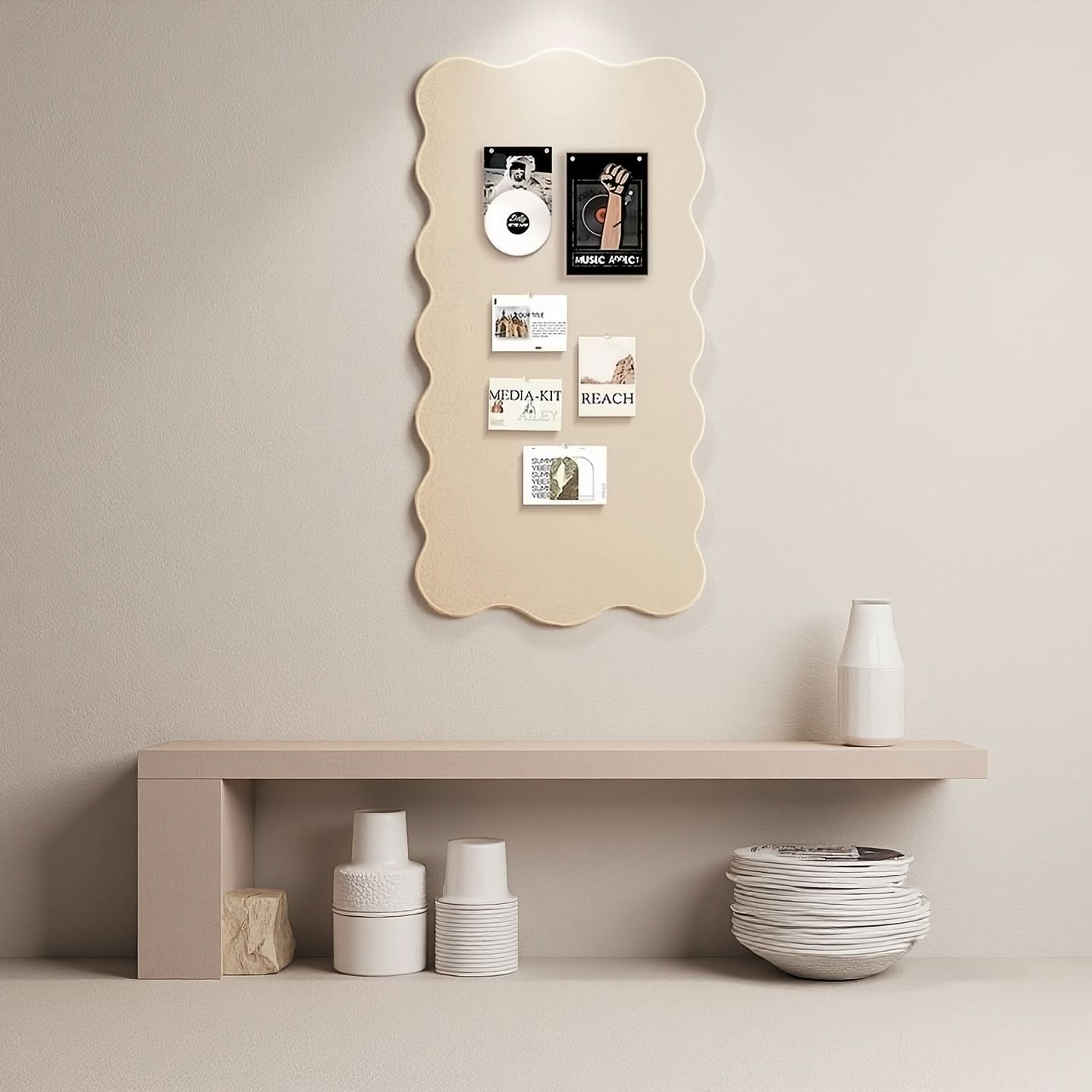 Decorative Felt Notice Board with Quality Push Pins