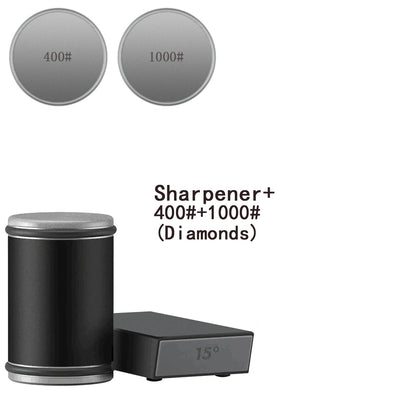 2-in-1 Magnetic Knife Holder and Dual-Angle Rolling Sharpener