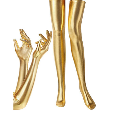 Glossy Long Gloves and Thigh-High Stockings Set