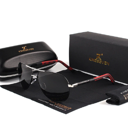 Polarized Driving Sunglasses with Vintage Aluminum Frames
