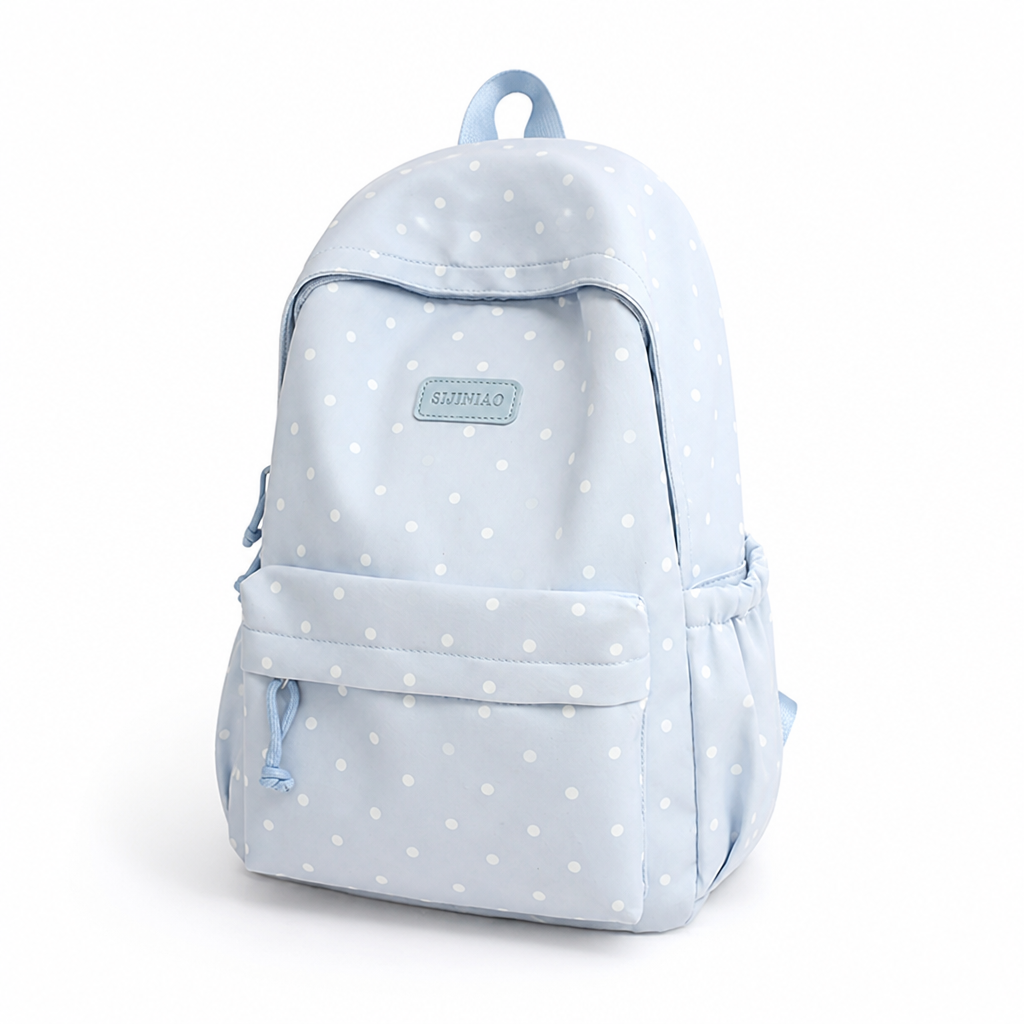 Spacious Everyday Backpack with Stylish Dots