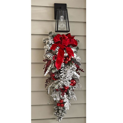 Cordless Prelit Holiday Decoration in Red and White