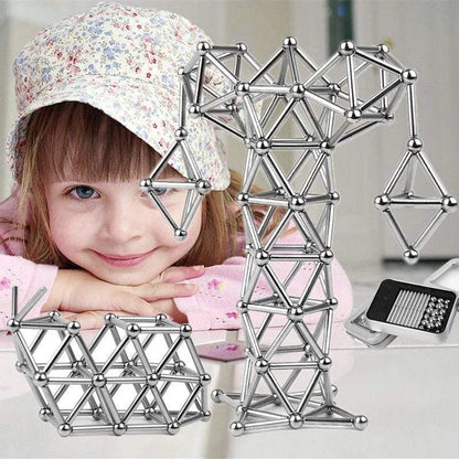 Magnetic Construction Toy Set with Rods and Spheres