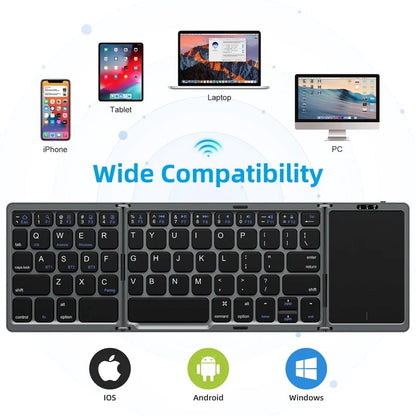 Compact Bluetooth Keyboard with Integrated Touchpad