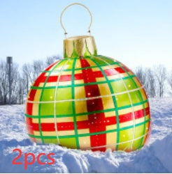 60cm Inflatable Outdoor Christmas Ball – Weatherproof PVC Decoration