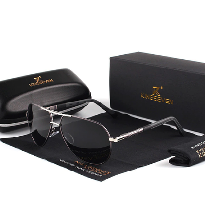 Polarized Driving Sunglasses with Vintage Aluminum Frames