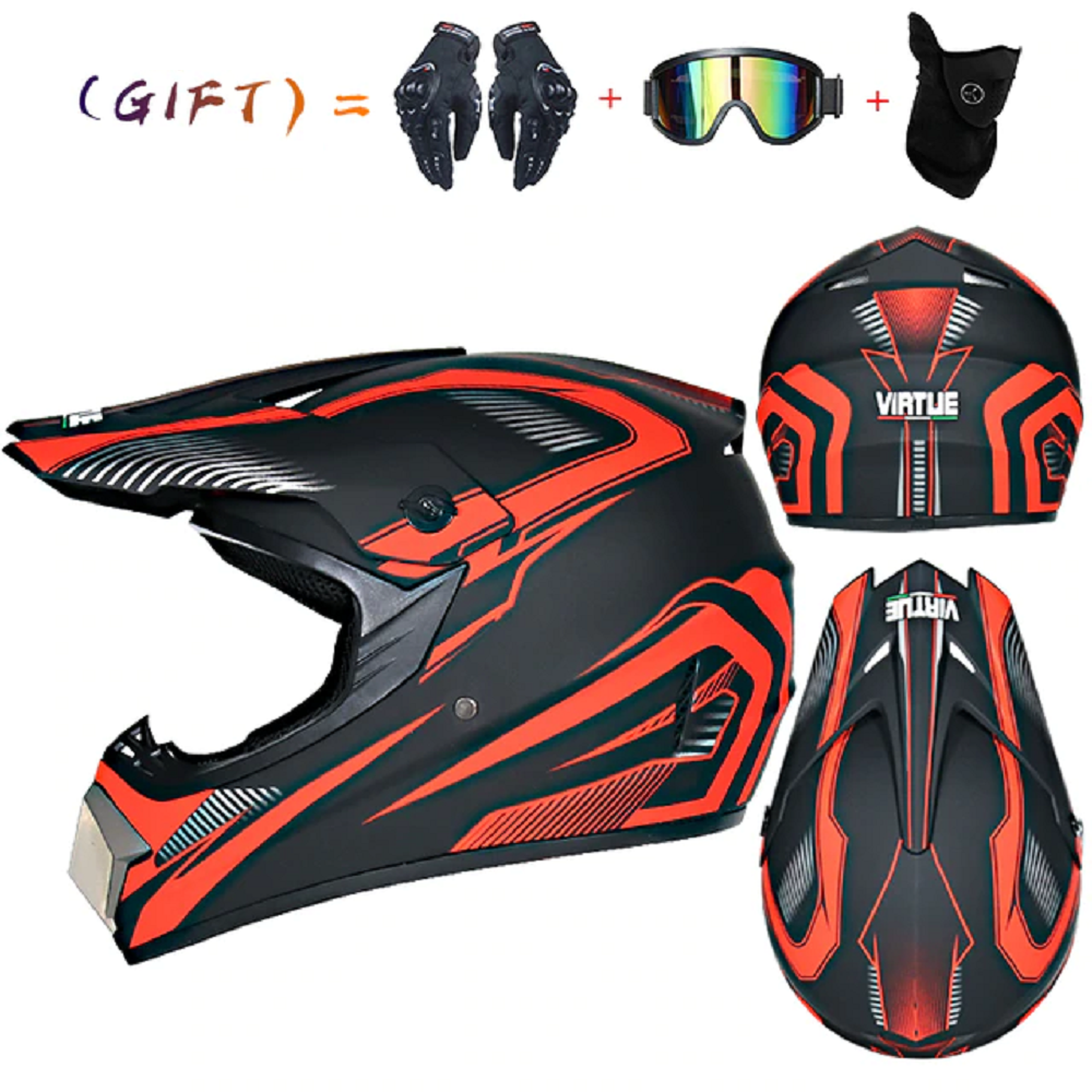 Cross Racing Helmet Set for Motorcycles