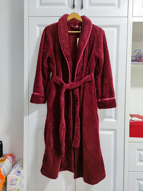 Long Bathrobe | Soft & Comfortable | With Shawl Collar & Belt