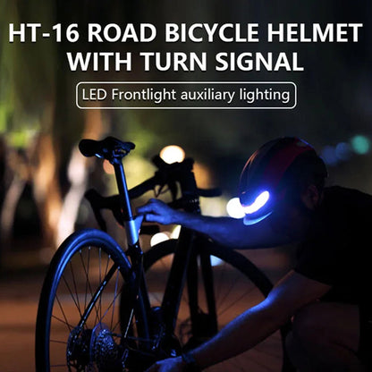 Smart LED Bicycle Helmet with Turn Signals and Triple Layer Safety