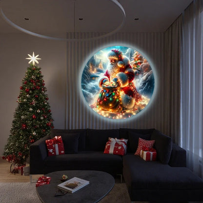 USB LED Projector for Christmas with 3 Pattern Discs - Reindeer, Snowman & Santa Designs - Festive Decoration & Gift Idea