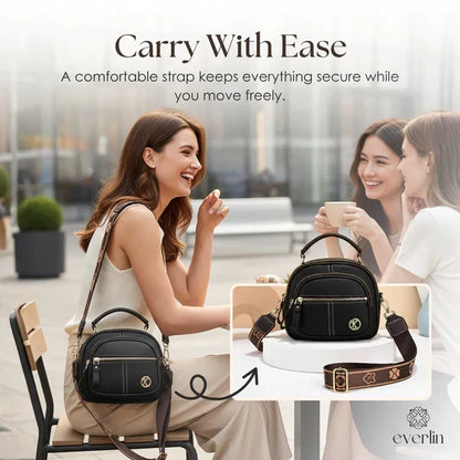Versatile Crossbody Bag | Five Compartments for Everyday Use