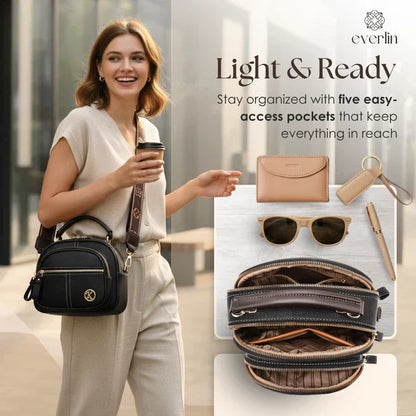 Versatile Crossbody Bag | Five Compartments for Everyday Use