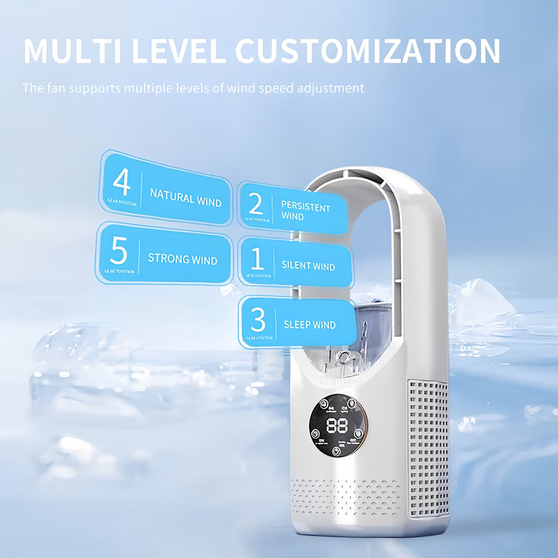 Portable Bladeless Fan with 720° Cooling – Air Cooler for UK