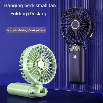 Compact USB Desk Fan with Phone Holder | Mini Handheld Fan | 5 Speed Settings | Quiet Operation