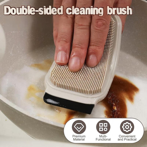 Effortless Scratch-Free Kitchen Cleaning with Dual Scrubber