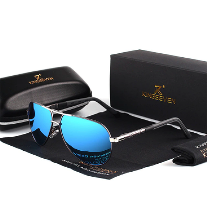 Polarized Driving Sunglasses with Vintage Aluminum Frames