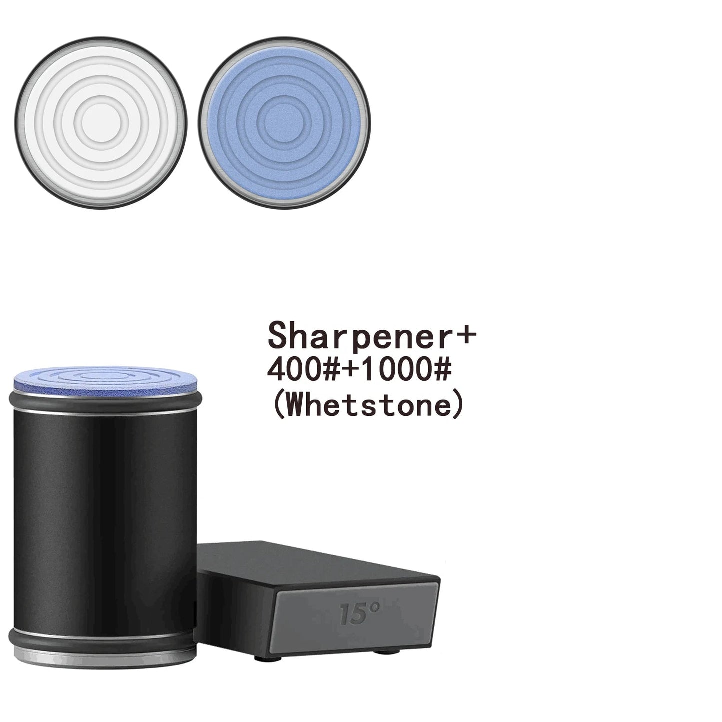 2-in-1 Magnetic Knife Holder and Dual-Angle Rolling Sharpener