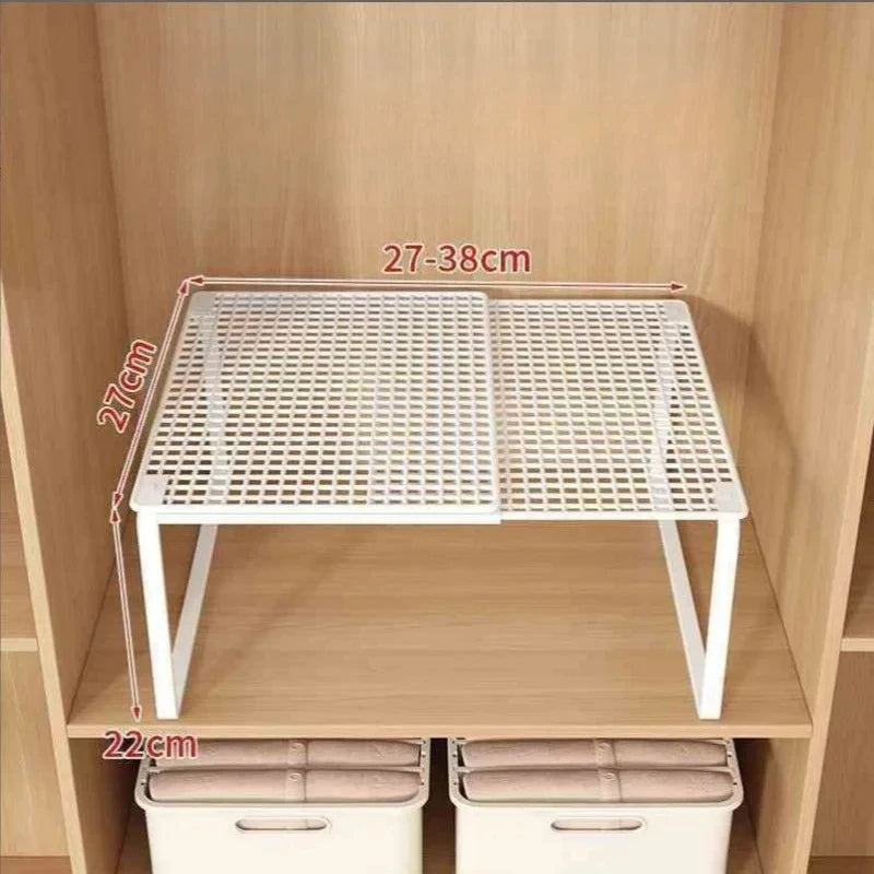 Expandable and Stackable Closet Shelf | Adjustable Steel Divider
