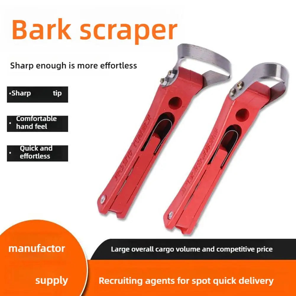 Double-Sided Bark Scraper for Fruit Trees | Ergonomic Handle with Durable Steel