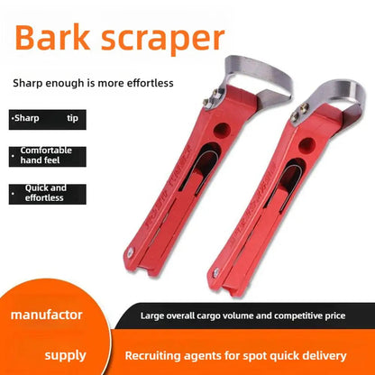 Double-Sided Bark Scraper for Fruit Trees | Ergonomic Handle with Durable Steel