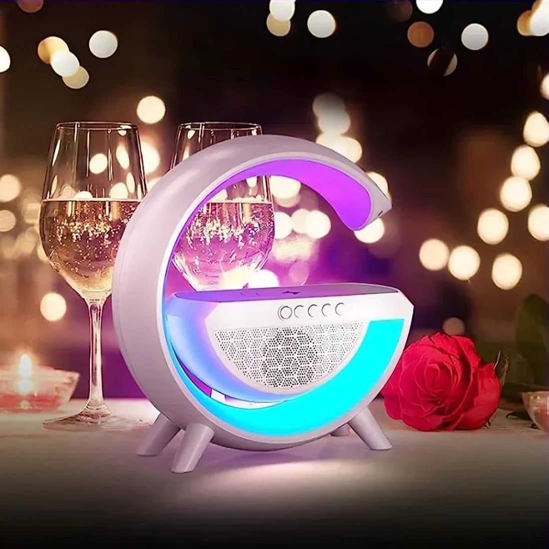 All-in-One Smart Lamp with Wireless Charging & Bluetooth Sound