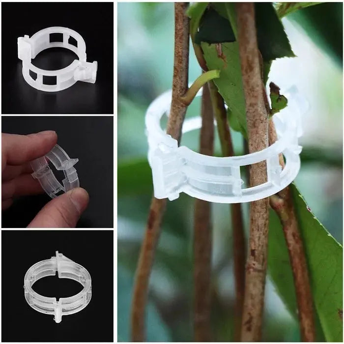 Garden Support Clips – Secure Stems Without Damage | 1-Inch Diameter, Open for Airflow | Reusable