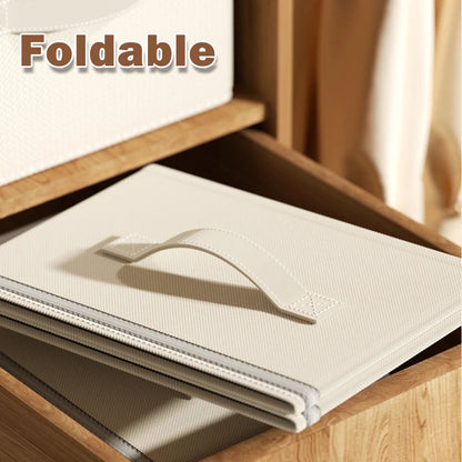 Collapsible Wardrobe Organizer with Lid | Large Storage Box for Clothes