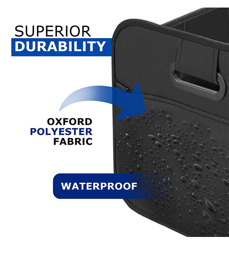 Trunk Storage Organizer for Cars | Spacious Capacity | Foldable Durable Fabric Container