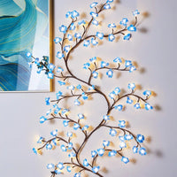Blue peach blossoms