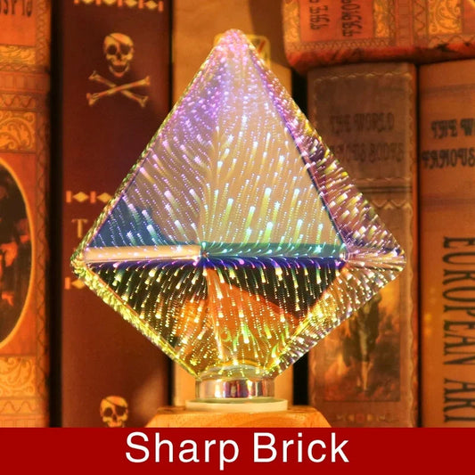 3D LED Light | Vintage Firework Effect with E27 Socket | 6W 85–265V | Decorative Party and Christmas Lighting