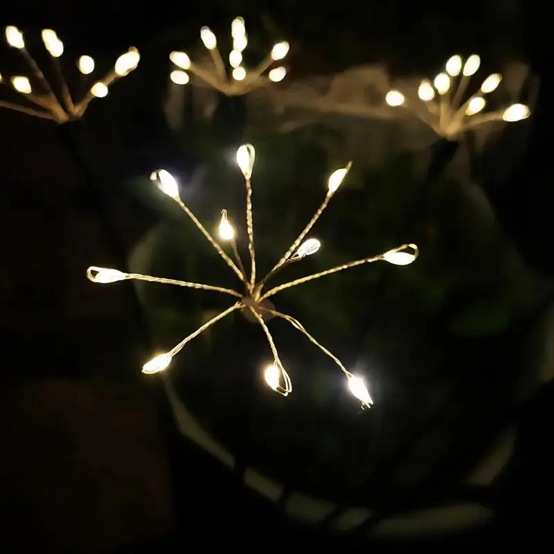 Solar LED Garden Light with Firework Pattern | Waterproof | 8-12 Hours Illumination