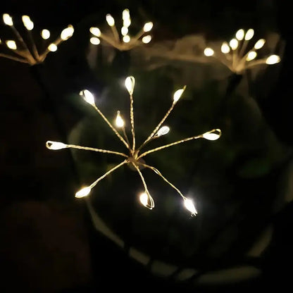 Solar LED Garden Light with Firework Pattern | Waterproof | 8-12 Hours Illumination