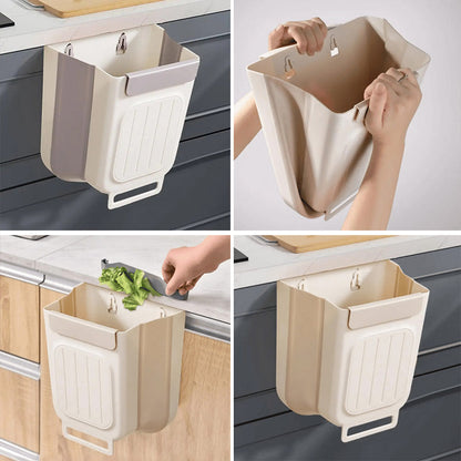 Create Instant Kitchen Space with a Foldable Trash Bin