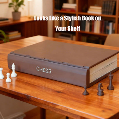 Travel Chess Set with Securely Attached Pieces for Easy Gameplay