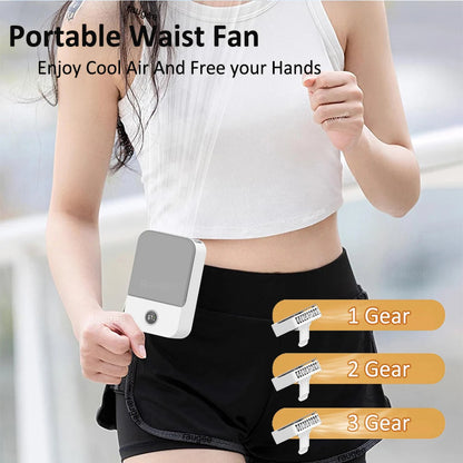 Mini Fan with Neck and Waist Clip Design | 2000 mAh Battery | 3-Speed USB-C