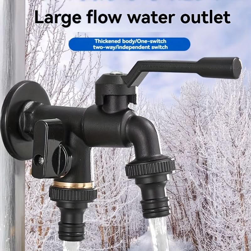 Durable Dual Connector Valve for Garden Irrigation
