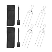 4 Forks + 2 Oxford Storage Bags + 2 Silicone Brushes