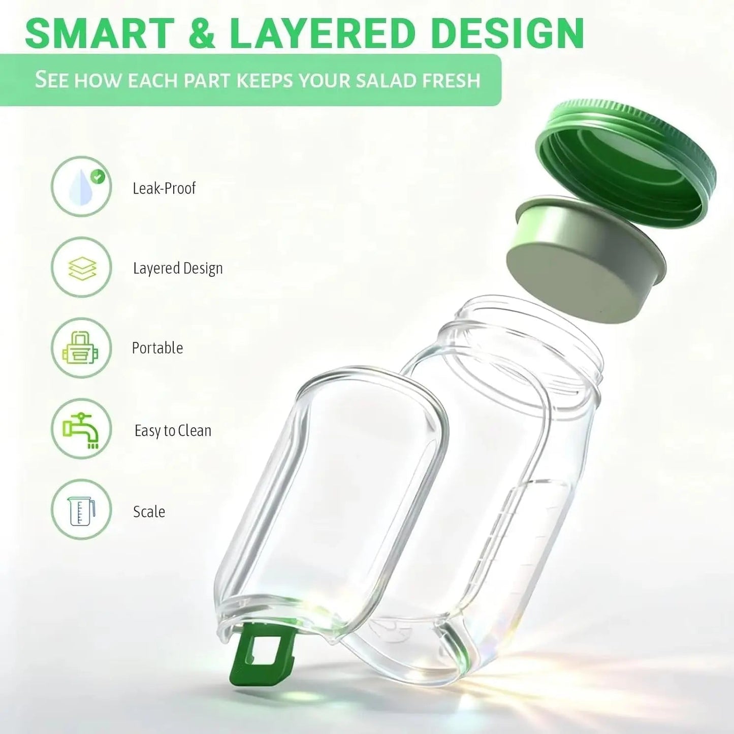 Crunchy Salad Keeper – Keep Your Meals Fresh and Leak-Proof Anywhere