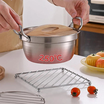 Stainless Steel Heat Resistant Coaster | Insulating | Diameter approx. 120 g