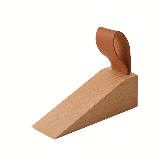 Wooden Door Stopper – Scandinavian Style with Non-Slip Base