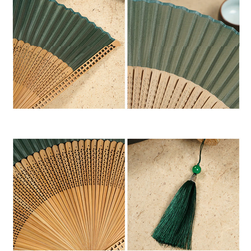 Bamboo Silk Handcrafted Fan