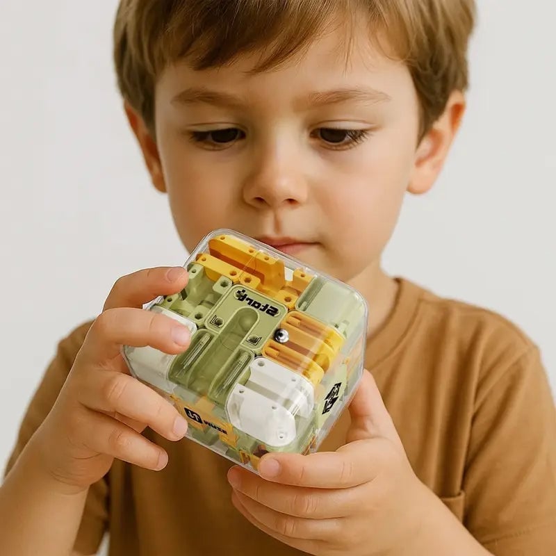 Interactive 3D Maze Challenge Cube for Kids