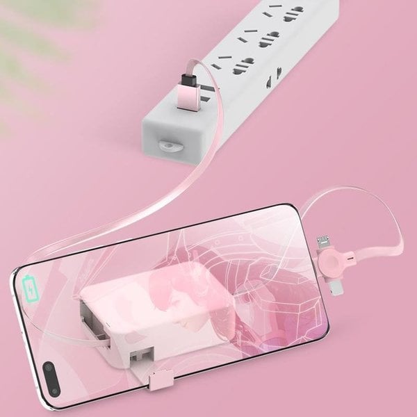 Versatile 3-in-1 Charging Cable | Compact and Tangle-Free