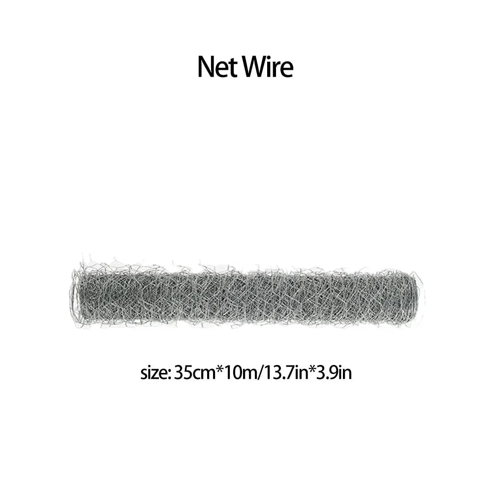 Hexagonal Wire Mesh - Galvanized Finish - 10 m Roll - Mesh Size 2.5 × 1.5 cm